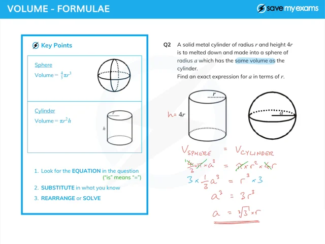 Volume, CIE IGCSE Maths: Extended Revision Notes 2025