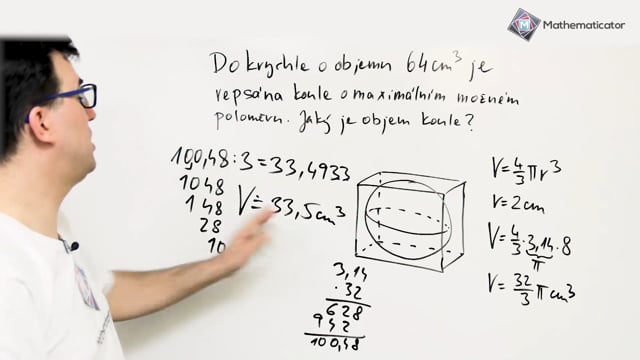 Přijímačky na SŠ - matematika - 71. Tělesa - procvičení 3