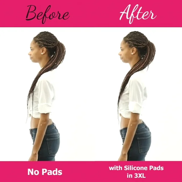 Before and After Padded Underwear, Hip Pads, Adhesive Butt Pads