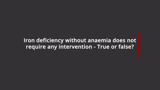 Iron deficiency without anaemia