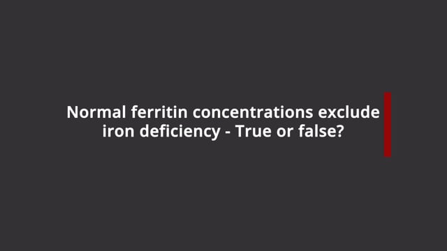 Ferritin levels and iron deficiency