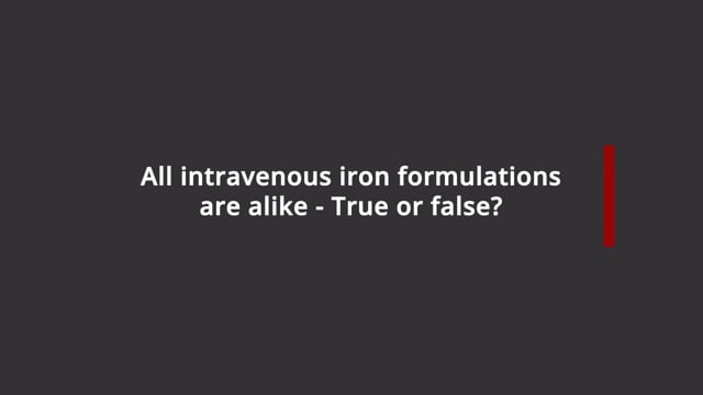 Intravenous iron formulations