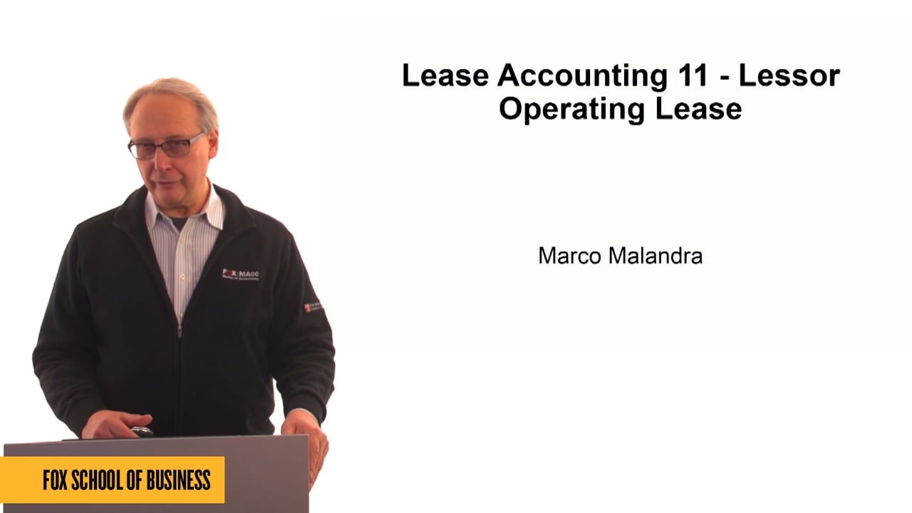 Lease Accounting 11: Lessor Operating Lease
