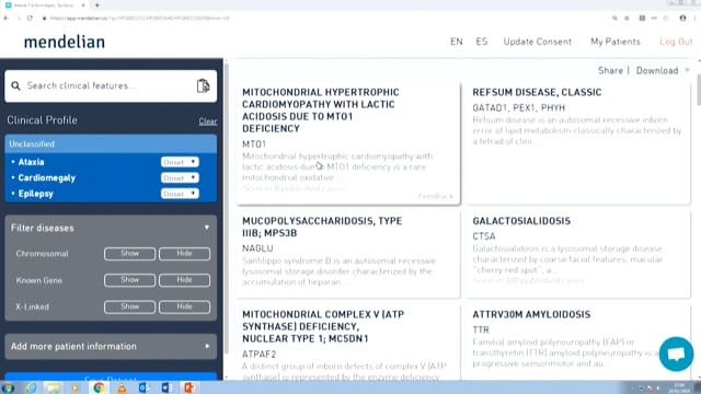 Digital Pattern Matching for Rare Disease Diagnosis