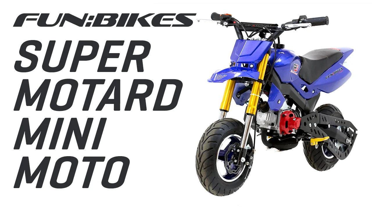 FUN:BIKES - Product Overview: FunBikes Super Motard 50cc 48cm Blue