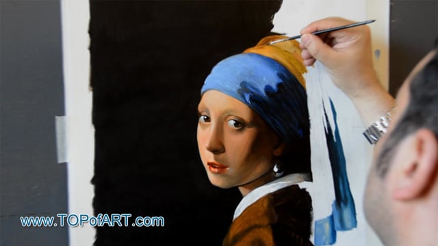 Vermeer | The Girl with a Pearl Earring | Painting Reproduction Video | TOPofART