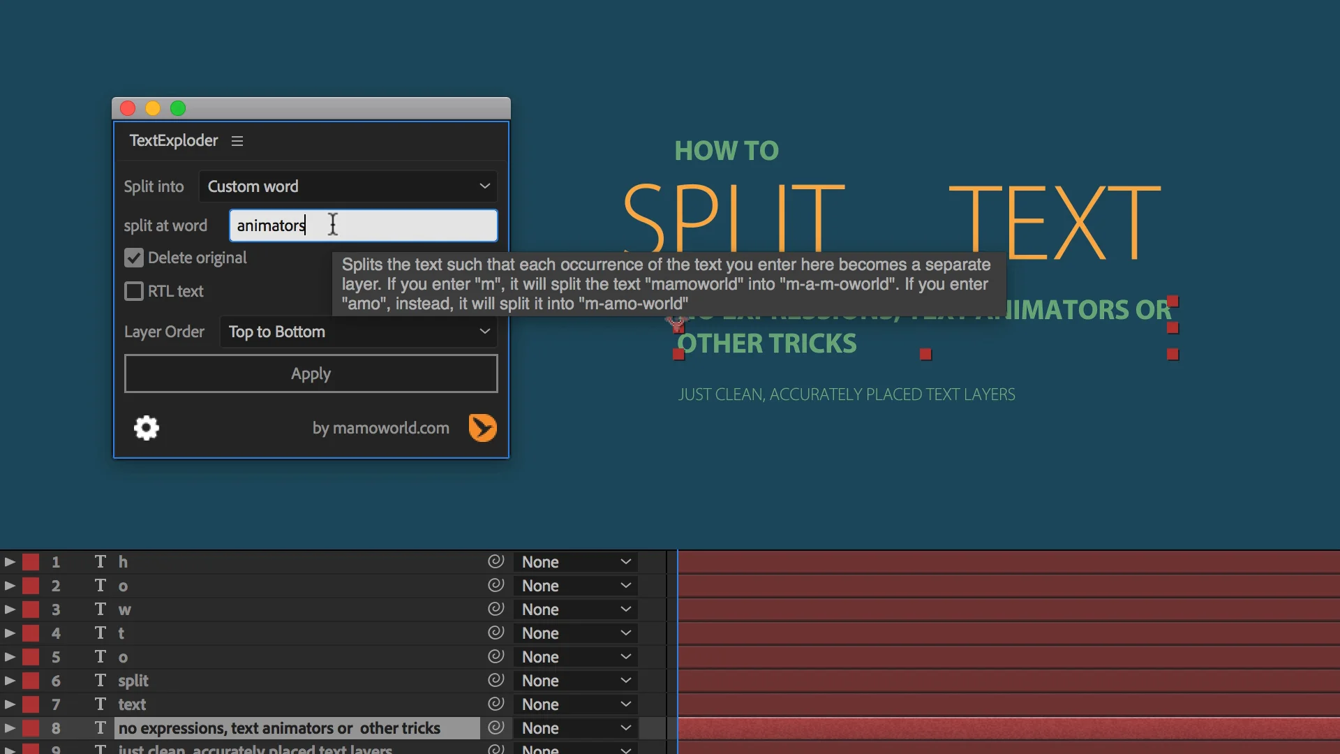 TextExploder for After Effects (Micro-Tutorial) on Vimeo