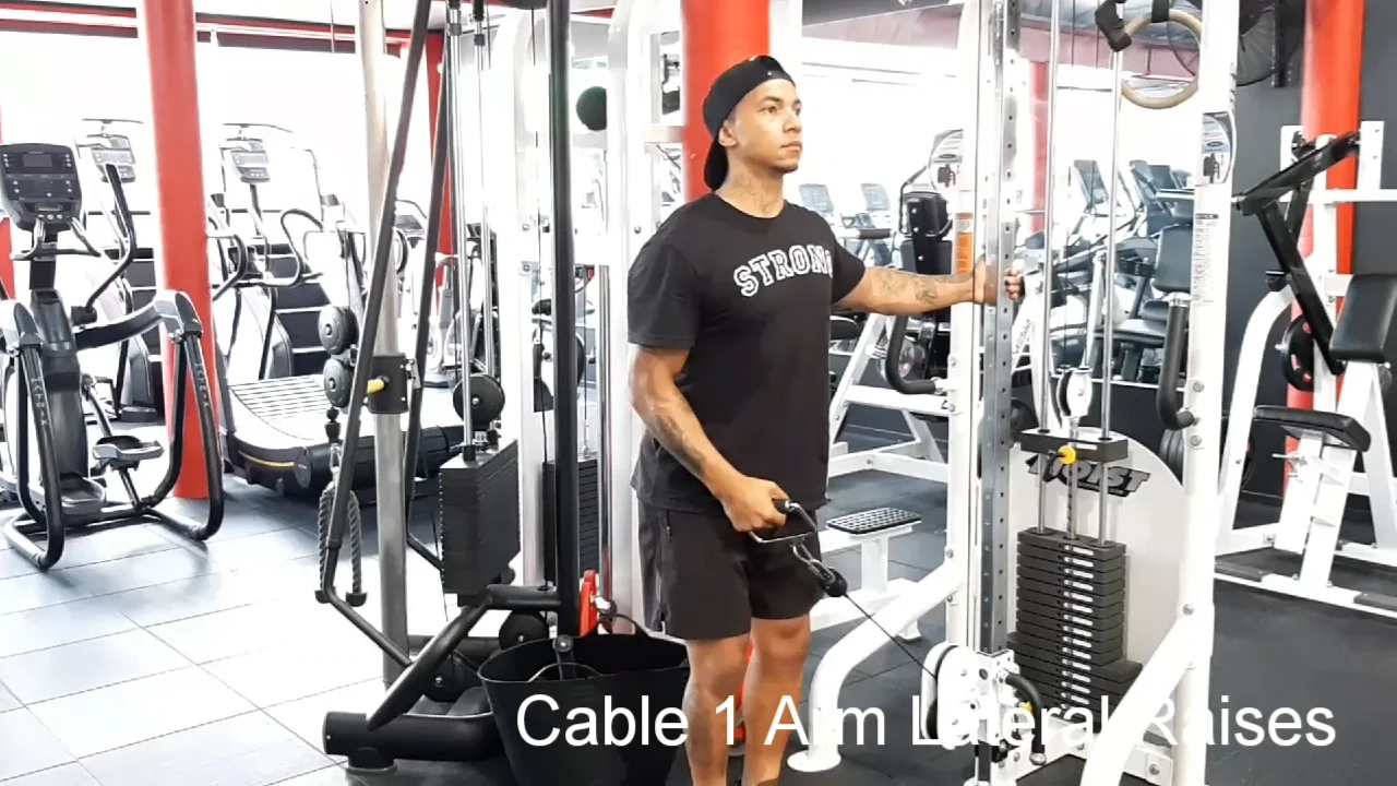 Standing Cable Lateral Raises 1 Arm on Vimeo