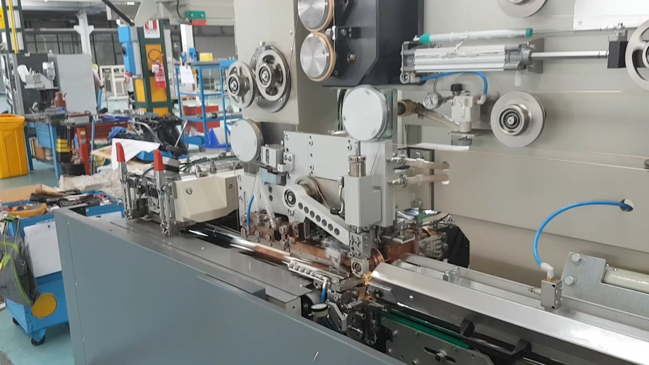 Cevolani CBW 2280 side-seam welder running on the shop floor