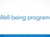 Well-being Programs Overview