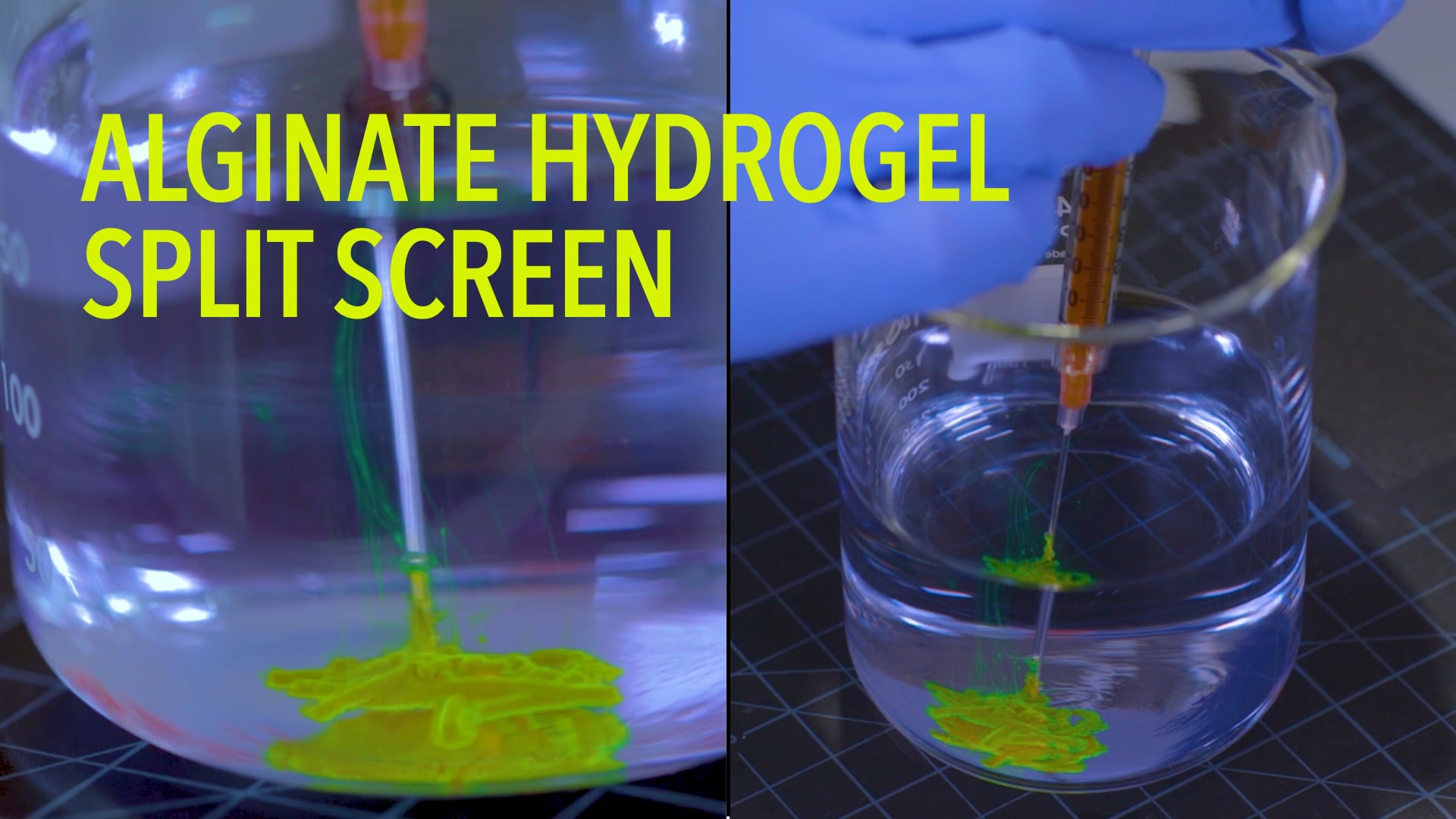 Alginate Hydrogel Split Screen