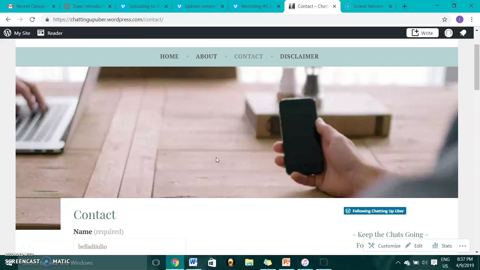 Recording #1 on Vimeo