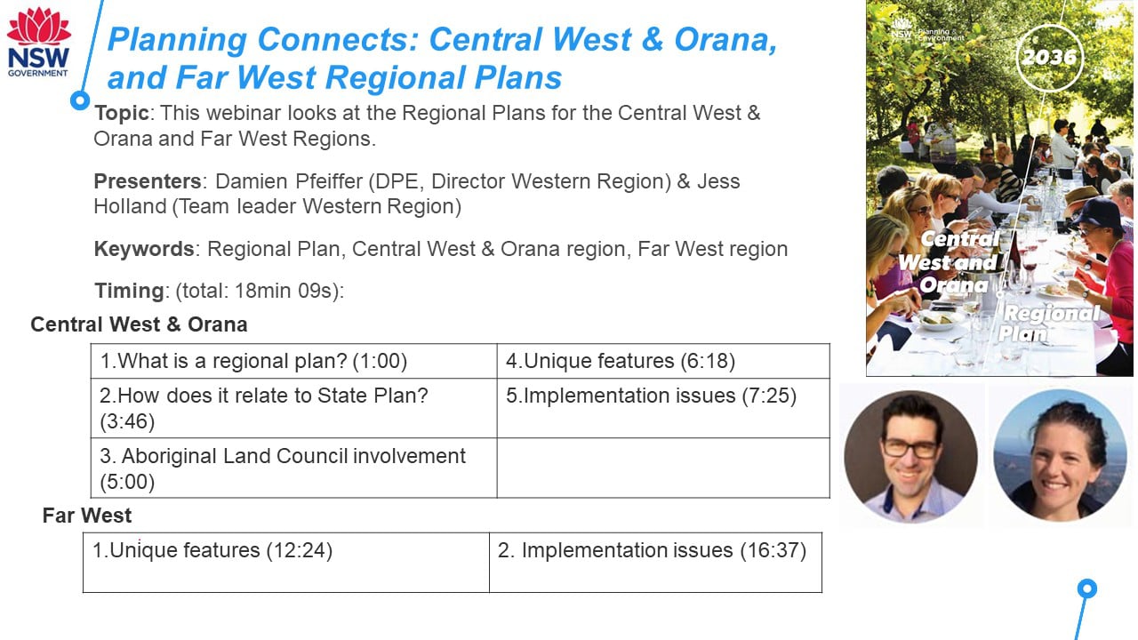 Central West & Orana, and Far West Regional Plans