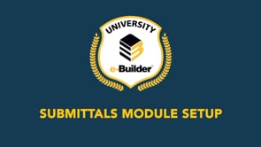 Submittals Module Setup