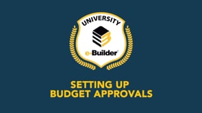 Setting Up Budget Approvals