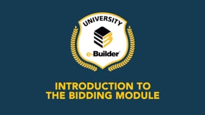 Introduction to the Bidding Module