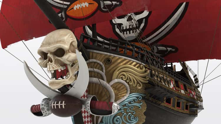 Tampa Bay Buccaneers Mascot Ship Model