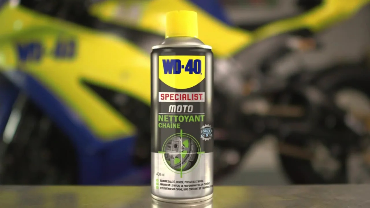 Comment nettoyer sa chaîne de moto avec le Nettoyant Chaîne WD-40  Specialist Moto on Vimeo