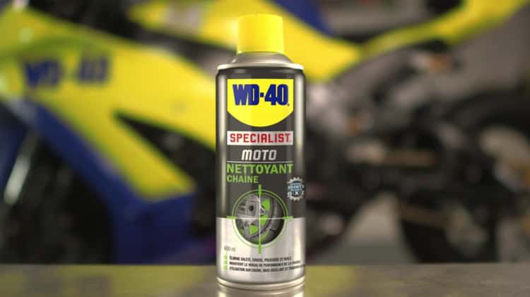 TUTOMOTO Comment nettoyer sa chaîne de moto avec le Nettoyant Chaîne WD-40  SPECIALIST® Moto ? 