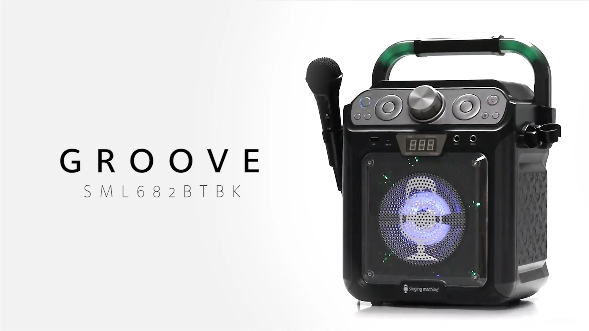 Authentic Singing Machine Groove Cube XL Bluetooth Karaoke System