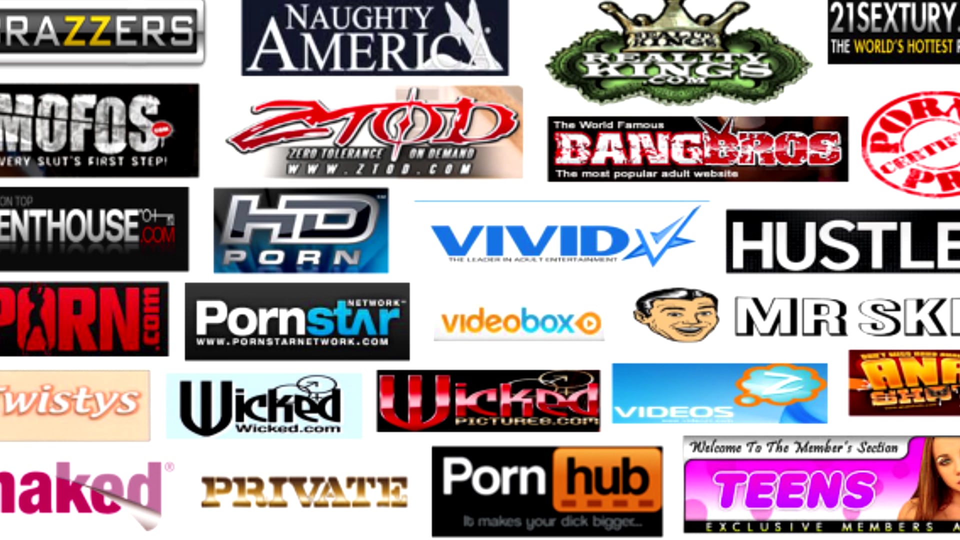Porn site logos