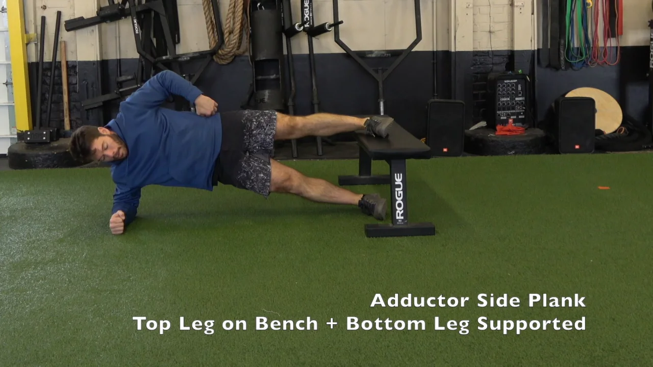 Side discount adductor plank