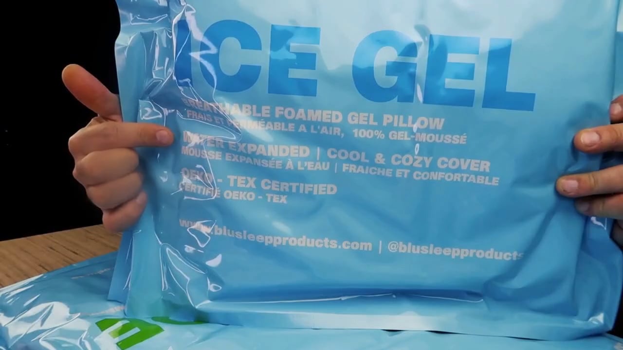 World's Best Pillow Blu Sleep Ice Gel & Bio Aloe Pillow Review on Vimeo