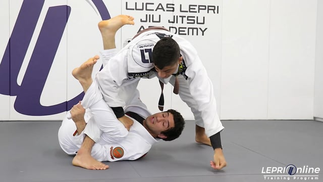 De La Riva With Lapel Control Variation to Side Control when Opponent Defends