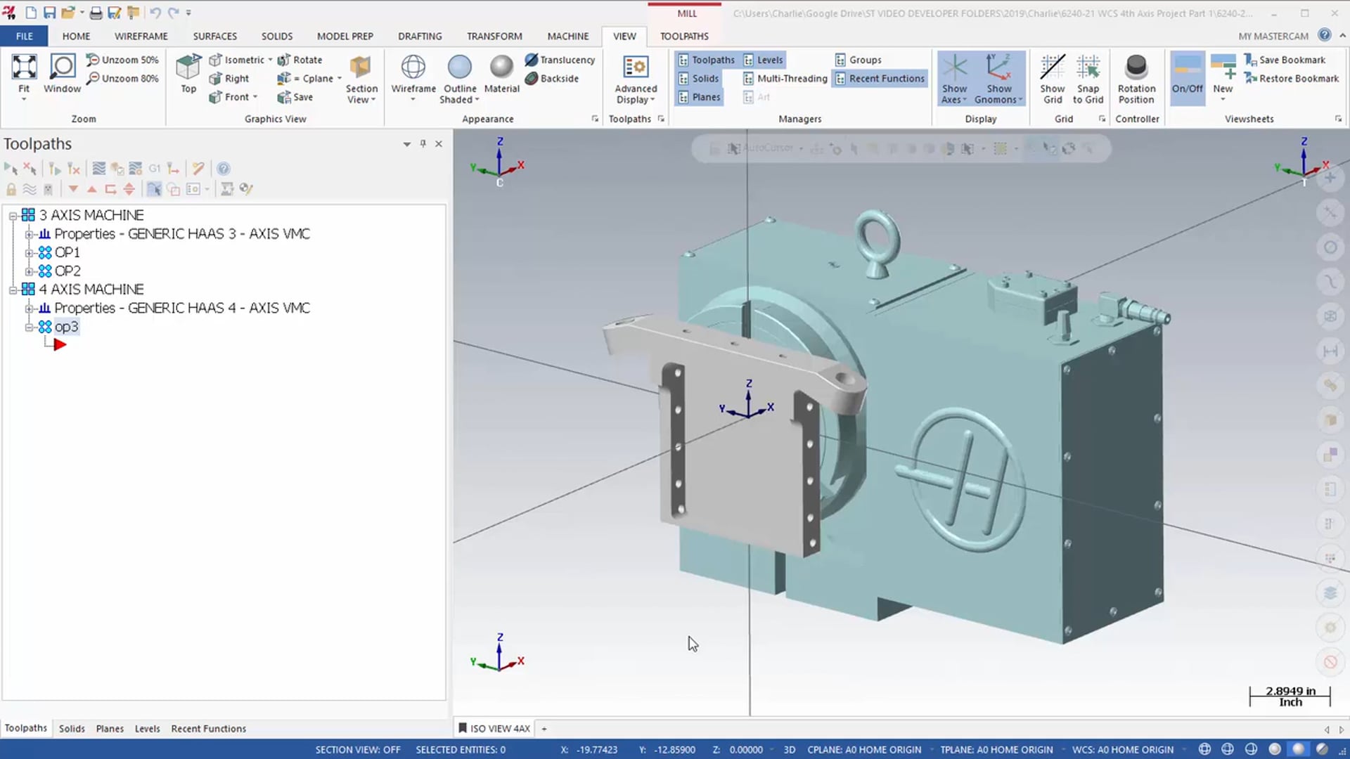 WCS 4th Axis Project Part 2