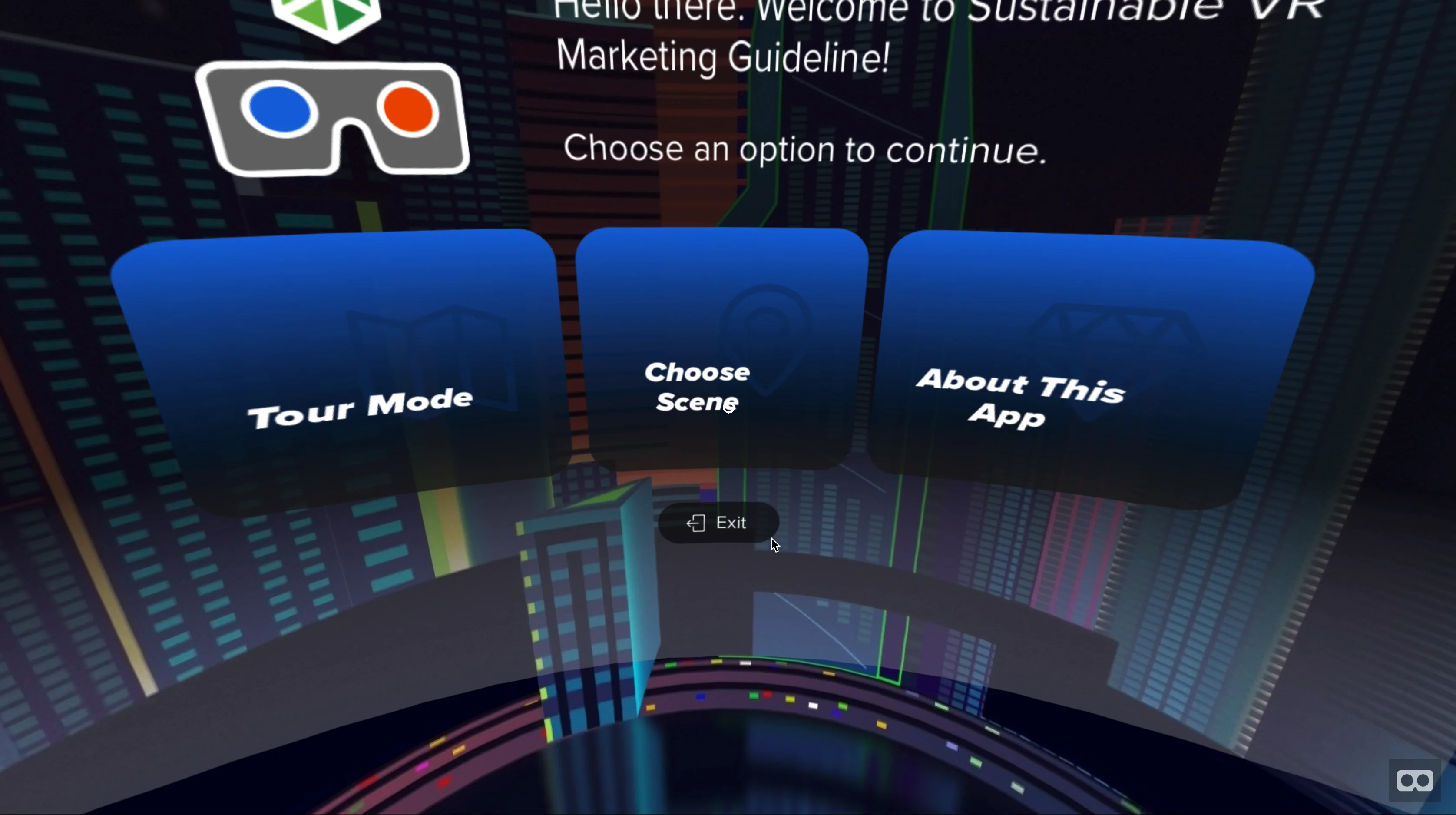 VR App Menu Screen 1 on Vimeo
