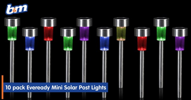 Mini Lighting Posts 10pk | B&M Stores on Vimeo