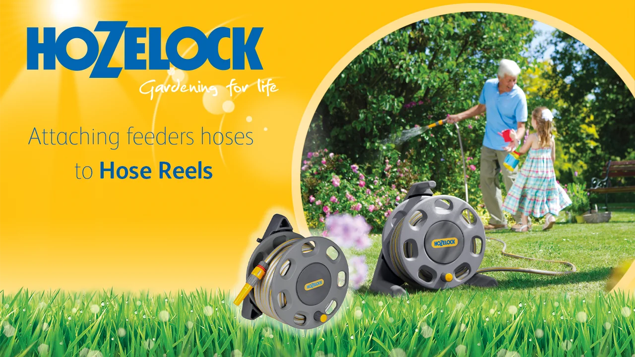 How to: Attach feeder hose to Hozelock Hose Reels (2410, 2412