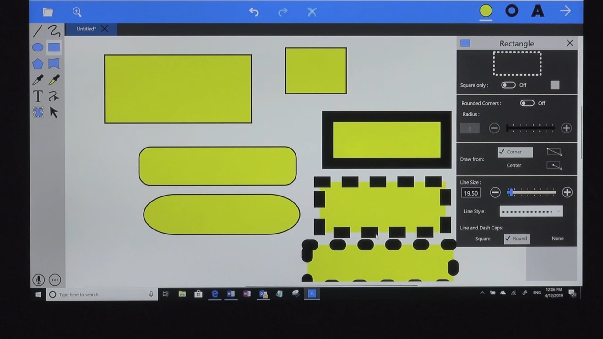 Ellipse & Rectangle tools