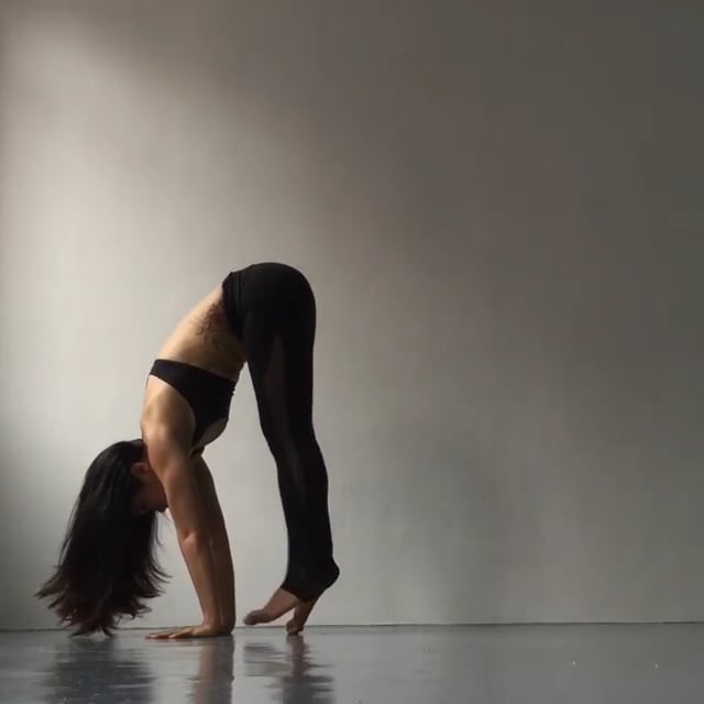 Downward Facing Dog, Press Handstand Variation