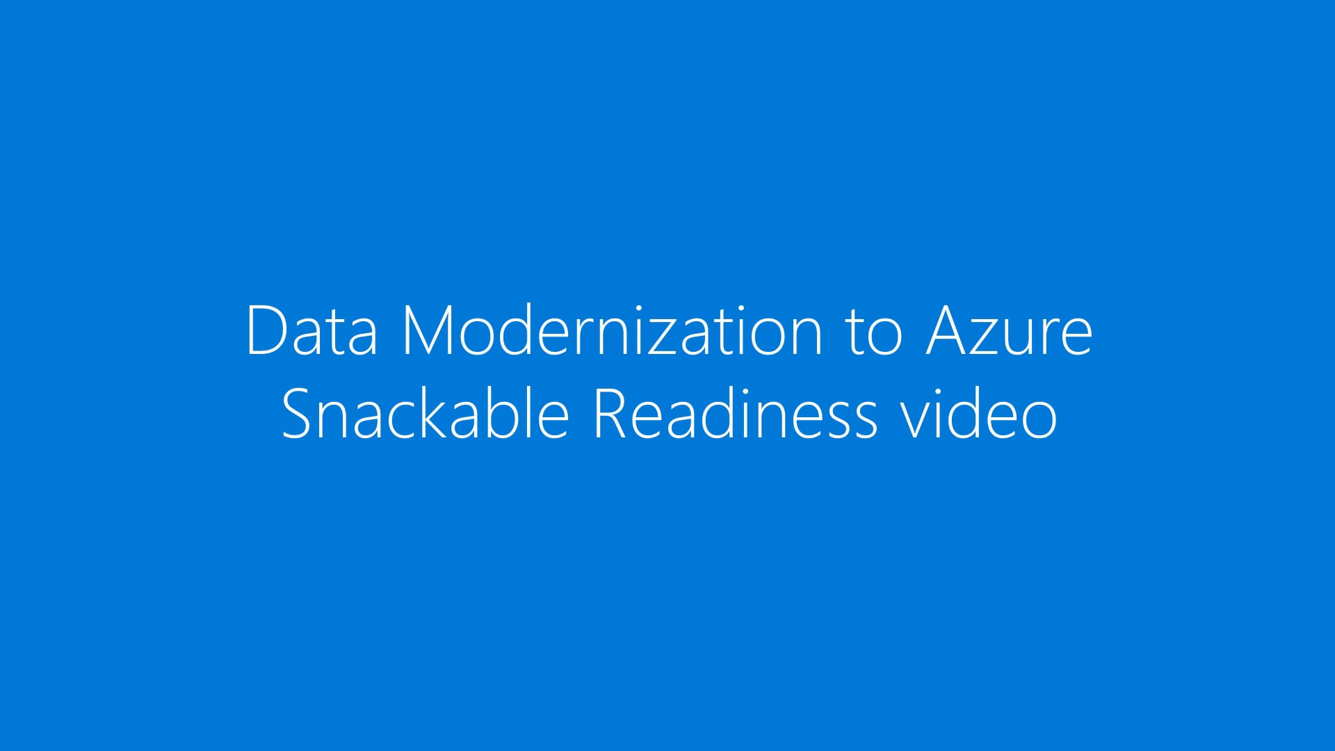Microsoft Azure Snackable