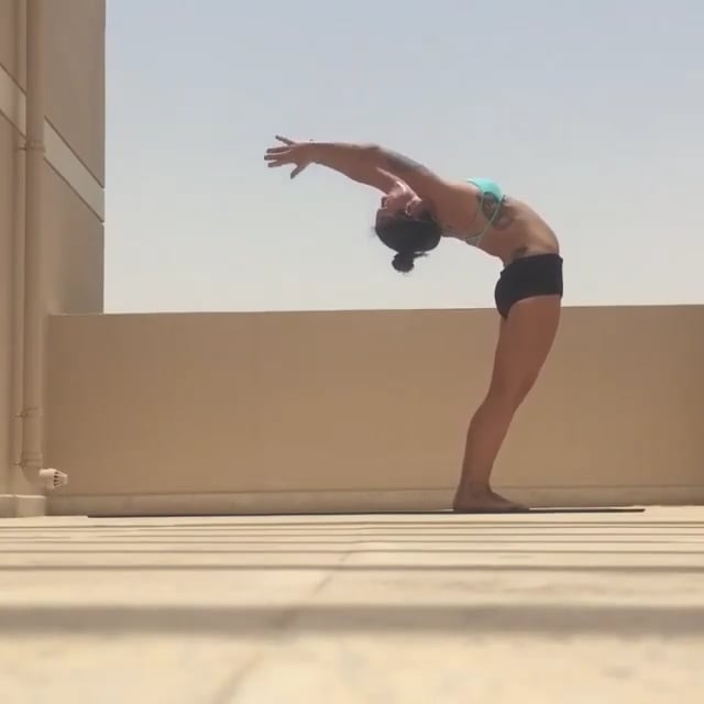 Mountain Namaste, Wheel, Handstanding Variation, Low Plank, Upward Facing Dog, Downward Facing Dog