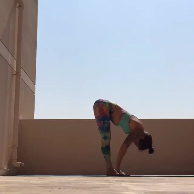 Standing Forward Bend, Low Plank, Upward Facing Dog, Downward Facing Dog, Bunny Hops Handstand Prep, Boat