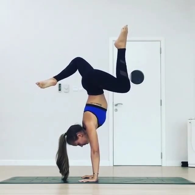 Handstand Split Variation, Pose Dedicated to the Sage Koundinya II