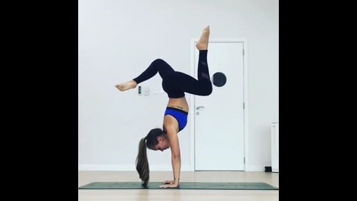 Handstand Split Variation, Pose Dedicated to the Sage Koundinya II