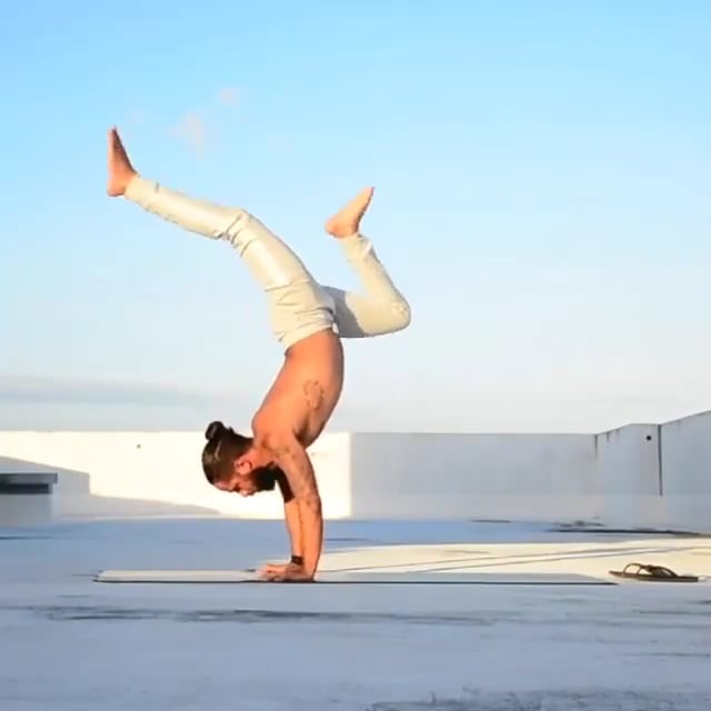 Standing Split, One Legged Crane, Wheel, Handstand Variation, Child's Pose Variation