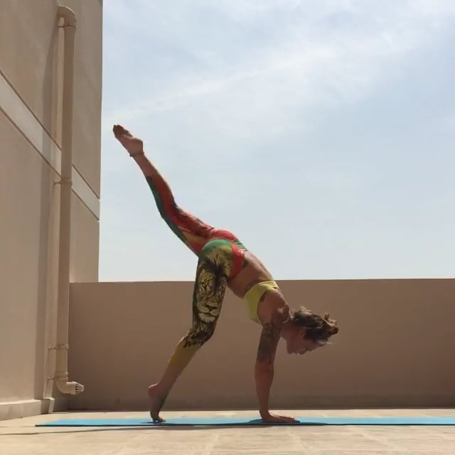 Wheel, Straddle Split Pose In Handstand, Half Wheel