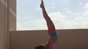 Supported Headstand, Feathered Peacock, Scorpion Variation