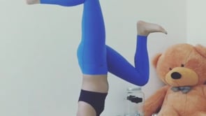 Dolphin, Straddle Split Pose In Handstand Variation