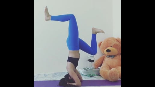 Dolphin, Straddle Split Pose In Handstand Variation