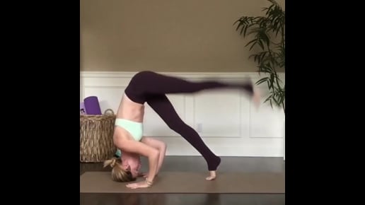 Supported Headstand Variation, Four Limbed Staff, Upward Facing Dog