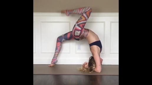 Supported Headstand, Scorpion Variation, Upward Facing Two Feet Staff, One Legged Wheel 