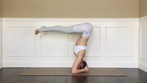 One Legged Headstand Variation, Revolved Split Legged Headstand, Downward Facing Tree, Half Headstand 