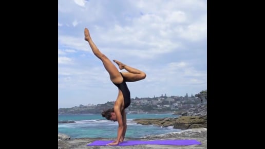 Downward Facing Tree Variation, One Legged Wheel Variation, Wheel Variation, Handstand Split Variation, Downward Facing Dog