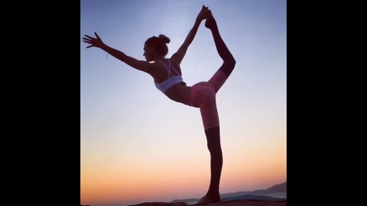 Cow Variation, Child's Pose, Low Lunge Variation, Extended Side Angle, Big Toe, Scorpion Variation, Feathered Peacock Variation, Lord of Dancers