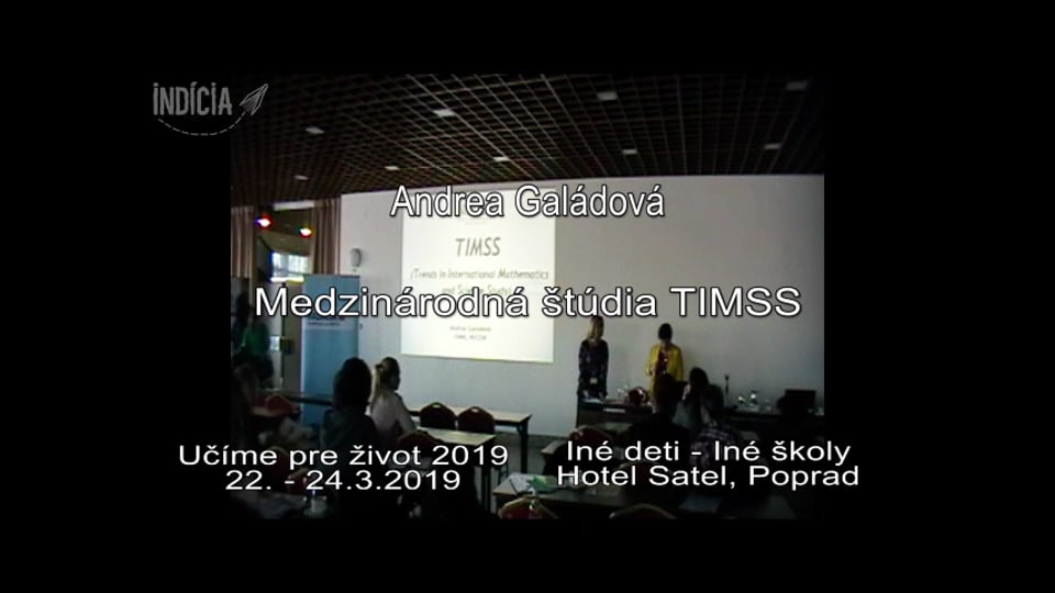 Andrea Galádová - Medzinárodná štúdia TIMSS